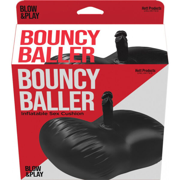 818631035854 Bouncy Baller Inflatable Cushion W Dildo W Foot Pump