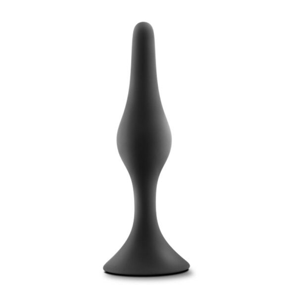 819835023876 2 Anal Adventures Platinum Silicone Beginner Plug Medium Black