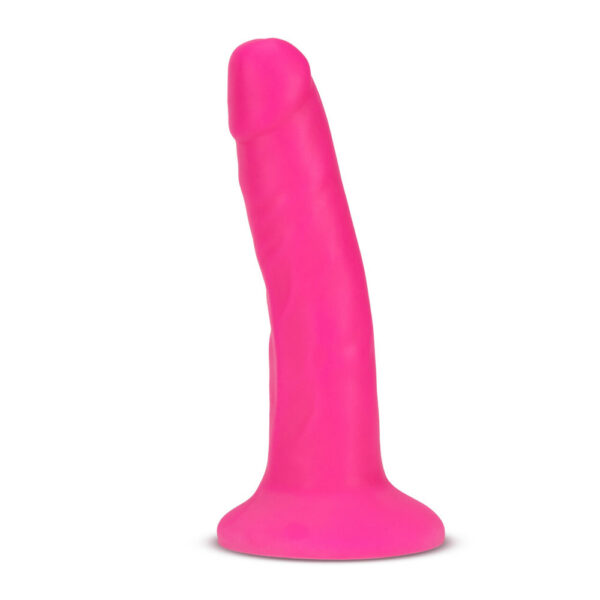 819835024842 2 Neo Elite 6" Silicone Dual Density Cock Neon Pink