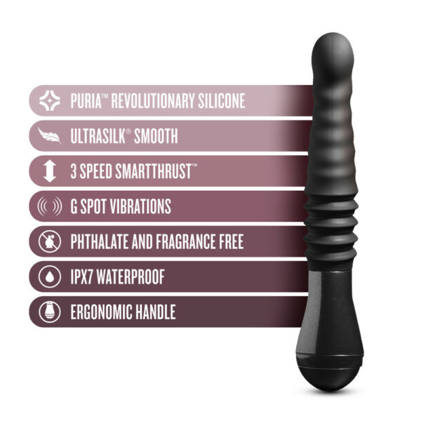 819835024873 2 Temptasia Lazarus Thrusting Dildo Black