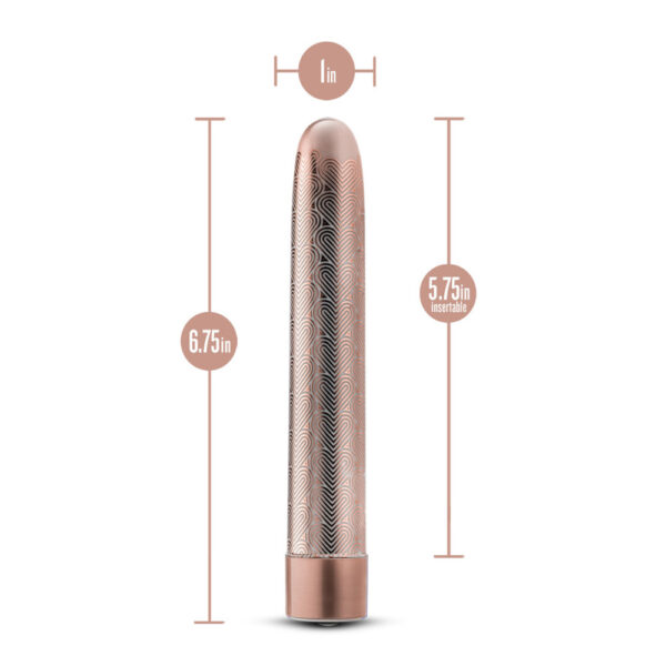 819835026648 3 The Collection Lattice 7" Rechargeable Vibe Rose Gold