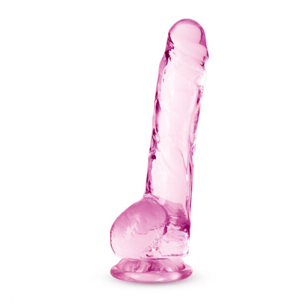 819835026822 2 Naturally Yours 8" Crystalline Dildo Rose