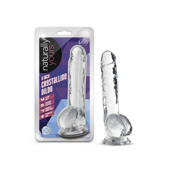 819835026846 Naturally Yours 8" Crystalline Dildo Diamond