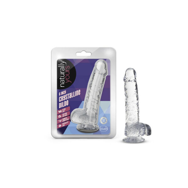 819835026907 Naturally Yours 6" Crystalline Dildo Diamond