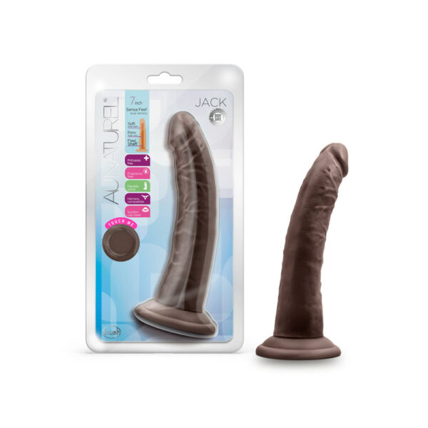 819835027256 Au Naturel Jack 7" Dildo Chocolate