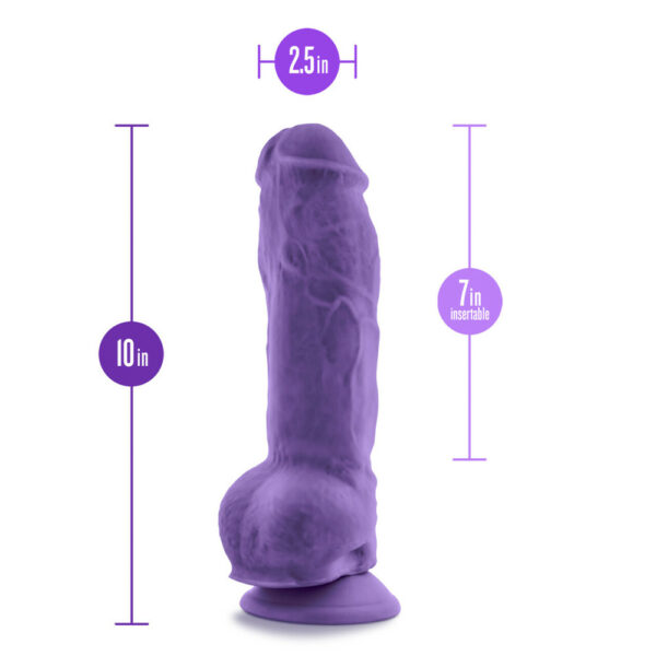 819835027355 3 Au Naturel Bold Big Boy 10" Dildo Purple