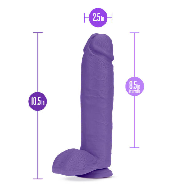 819835027409 3 Au Naturel Bold Huge 10" Dildo Purple