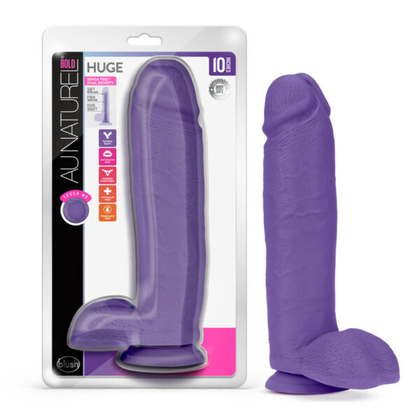 819835027409 Au Naturel Bold Huge 10" Dildo Purple