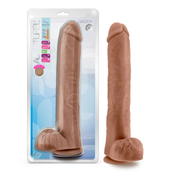 819835027447 Au Naturel Daddy 14" Dildo Mocha