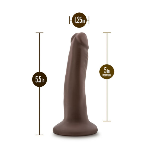 819835028413 3 Dr. Skin Plus 5" Posable Dildo Chocolate