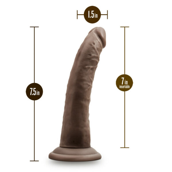 819835028451 3 Dr. Skin Plus 7" Posable Dildo Chocolate