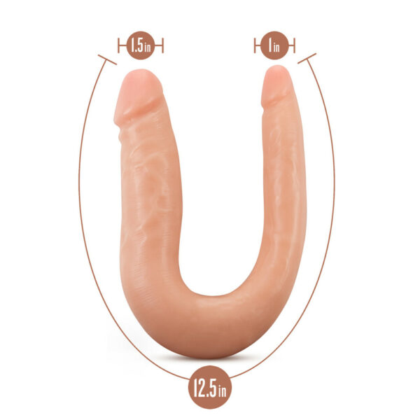 819835028574 3 Dr. Skin Silicone Dr. Double 12" Double Dong Vanilla