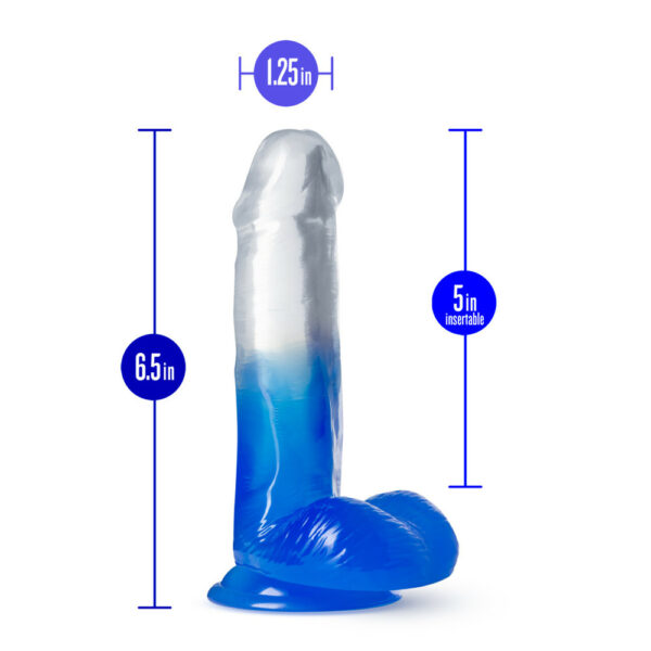 819835028635 3 B Yours Stella Blue 6" Dildo Blue