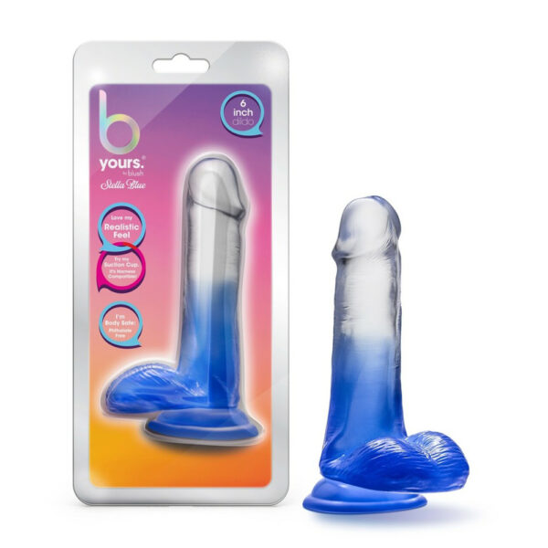 819835028635 B Yours Stella Blue 6" Dildo Blue