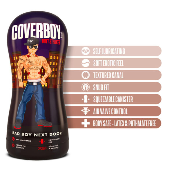 819835029175 2 Coverboy Bad Boy Next Door Self Lubricating Stroker Beige