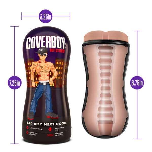 819835029175 3 Coverboy Bad Boy Next Door Self Lubricating Stroker Beige