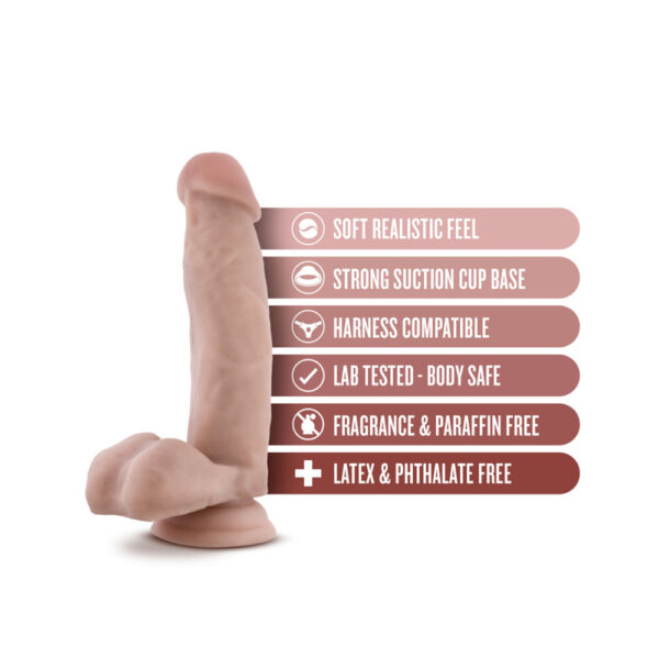 819835029335 2 Dr. Skin Dr. Mark 7" Dildo With Balls Beige