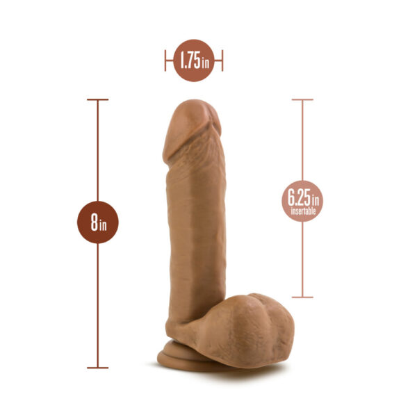 819835029366 3 Dr. Skin Dr. William 8" Dildo With Balls Tan