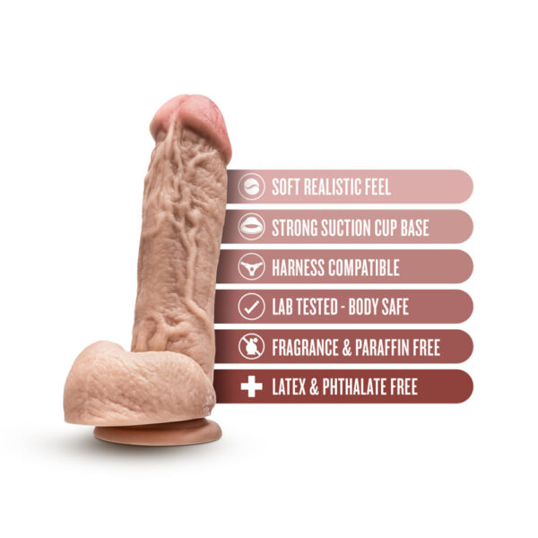 819835029373 2 Dr. Skin Mr. D 8.5" Dildo With Balls Beige