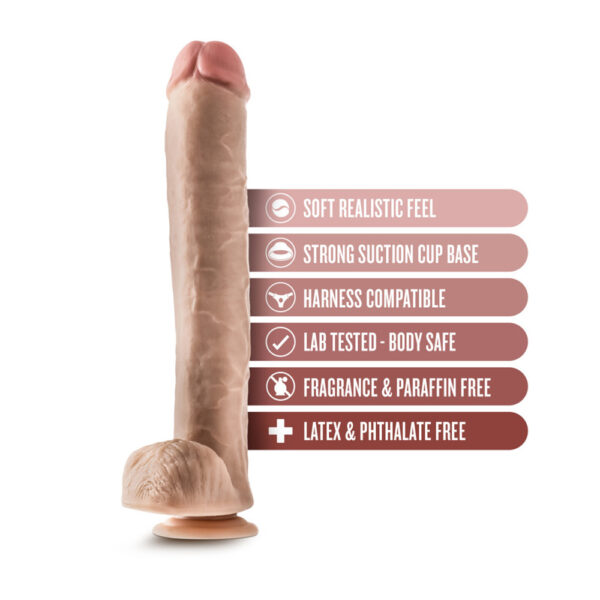 819835029434 2 Dr. Skin Dr. Michael 14" Dildo With Balls Beige