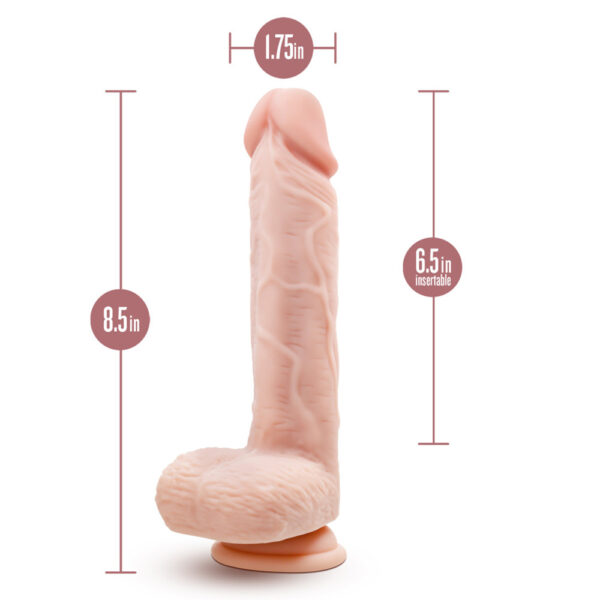 819835029595 3 Dr. Skin Silicone Dr. Ethan 8.5" Gyrating Dildo Beige