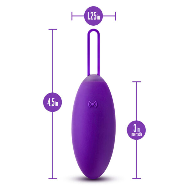 819835029793 3 Wellness Imara Vibrating Egg With Remote Purple