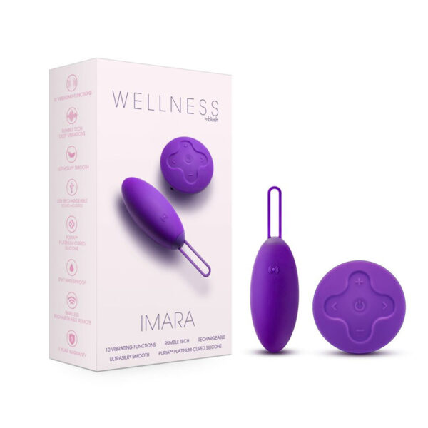 819835029793 Wellness Imara Vibrating Egg With Remote Purple