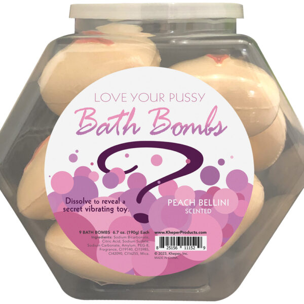 825156111529 Love Your Pussy Bath Bomb Fishbowl 9 Pcs