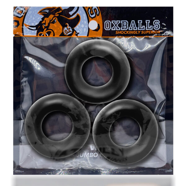 840215121042 Fat Willy 3-Pack Jumbo Cockrings Black