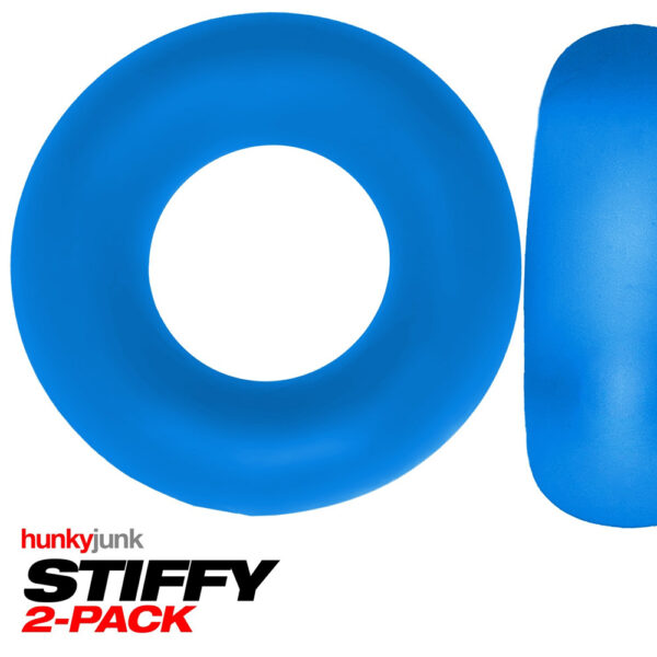 840215121080 2 Stiffy 2-Pack Cockrings Teal Ice