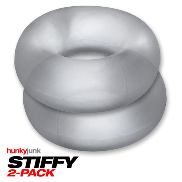 840215121097 3 Stiffy 2-Pack Cockrings Clear Ice