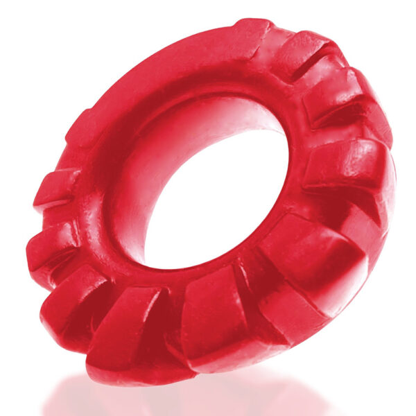 840215122100 3 Cock-Lug Lugged Cockring Red