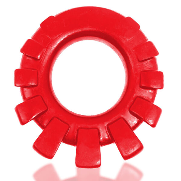 840215122100 Cock-Lug Lugged Cockring Red