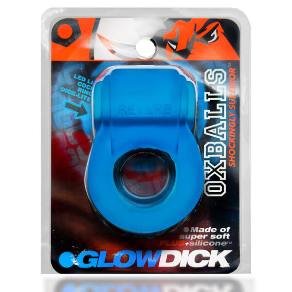 840215122728 Glowdick Cockring With Led Blue Ice