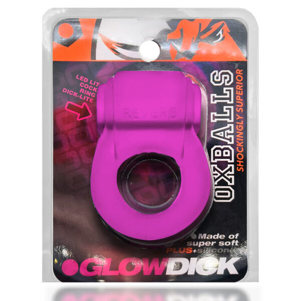 840215122735 Glowdick Cockring With Led Pink Ice