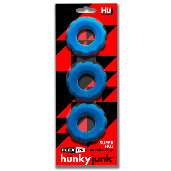 840215123121 Super Huj 3-Pack Cockrings Teal Ice