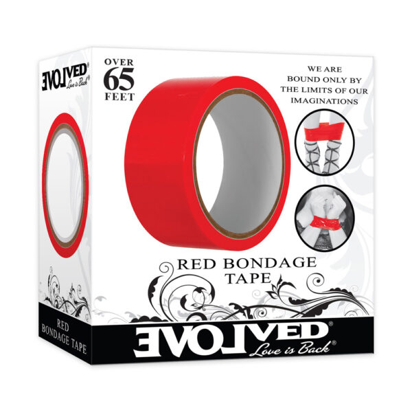 844477018300 Bondage Tape Red 65'