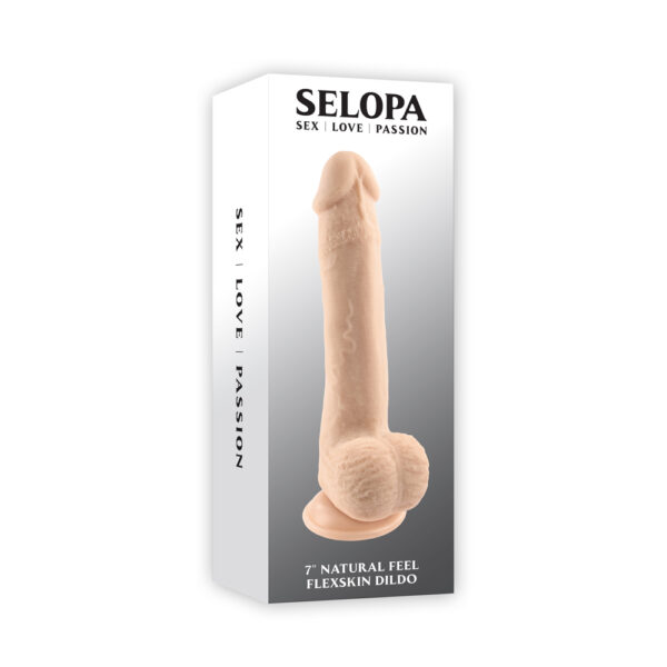 844477023847 7" Natural Feel Flexskin Dildo Light