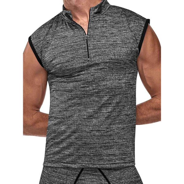 845830084321 Peak Performance Zipper Muscle Tank Grey Medium