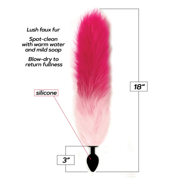 847841014007 2 Foxy Silicone Fox Tail Butt Plug Pink
