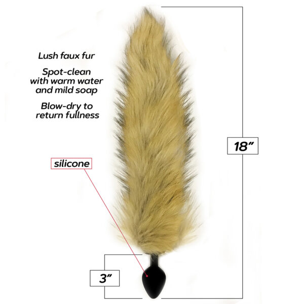 847841014038 2 Foxy Silicone Fox Tail Butt Plug Gold