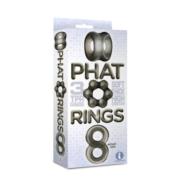 847841026727 The 9's Phat Rings Smoke 1 Chunky Cock Rings