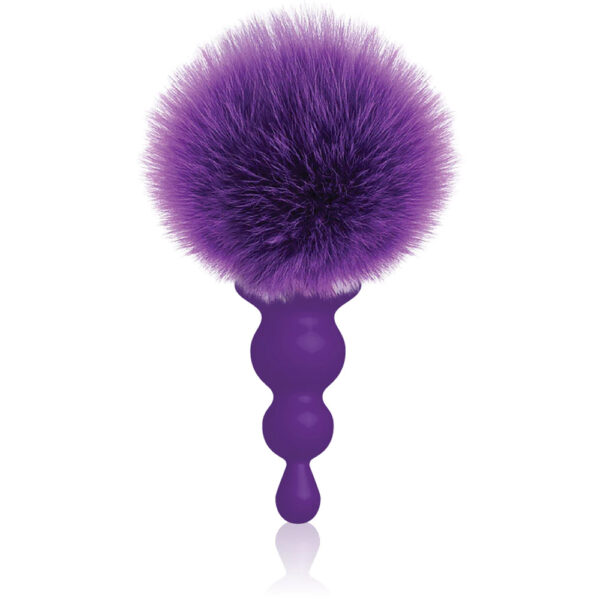 847841026895 2 The 9's Cottontails Silicone Bunny Tail Butt Plug Beaded Purple