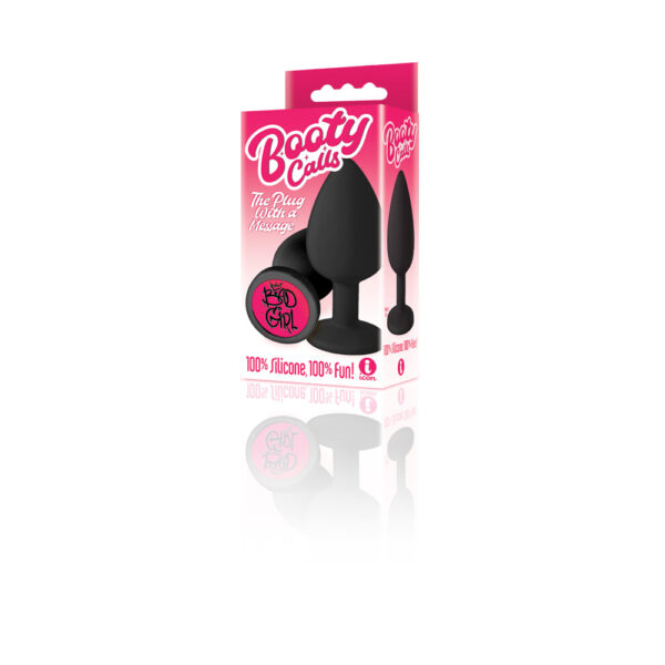 847841026918 The 9's Booty Calls Silicone Butt Plug Black Bad Girl