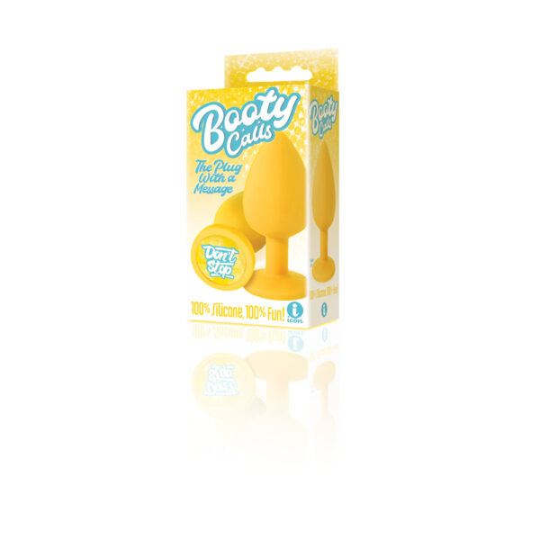 847841026932 The 9's Booty Calls Silicone Butt Plug Yellow Don't Stop