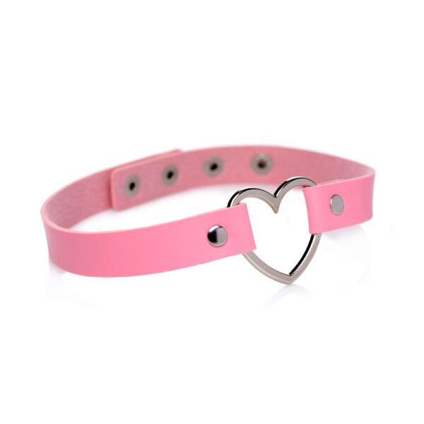 848518034519 2 Master Series Heart Choker Necklace Pink