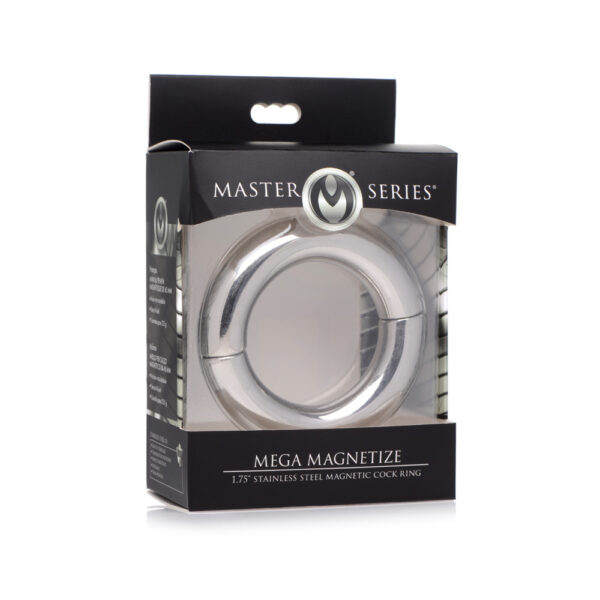 848518041388 Master Series Mega Magnetize Stainless Steel Magnetic Cock Ring