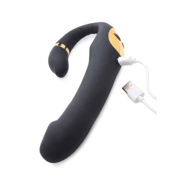 848518042200 3 Inmi 10X Pleasure Pose Come Hither Silicone Vibrator With Poseable Clit Stimulator