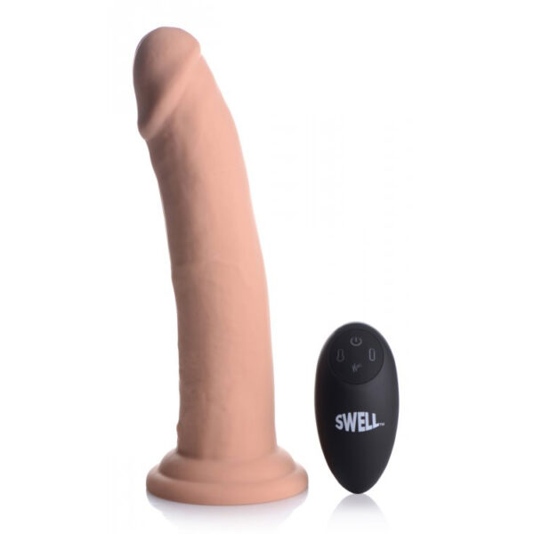 848518042316 2 Swell 7X Inflatable And Vibrating Remote Control Silicone Dildo 8.5"