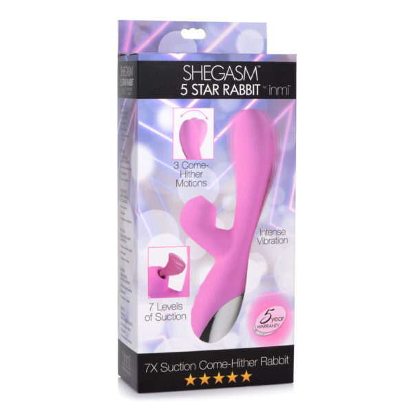 848518042361 Shegasm Suction Come Hither Rabbit Pink